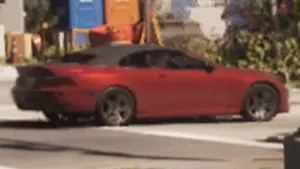 عقب یک Zion Cabrio در حال حرکت در بیساید.