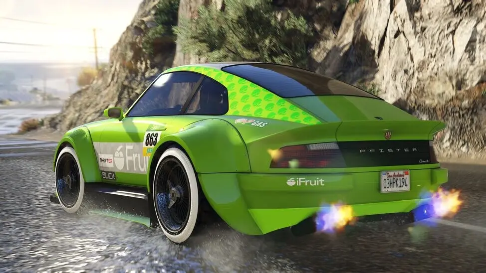 Comet Retro Custom که اشتباهاً در پیشنمایش سینمایی Comet در وبسایت Rockstar Games قرار گرفته است.