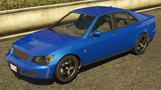 یک Sultan در نسخهی اصلی GTA V و Online. (نمای زاویه عقب)