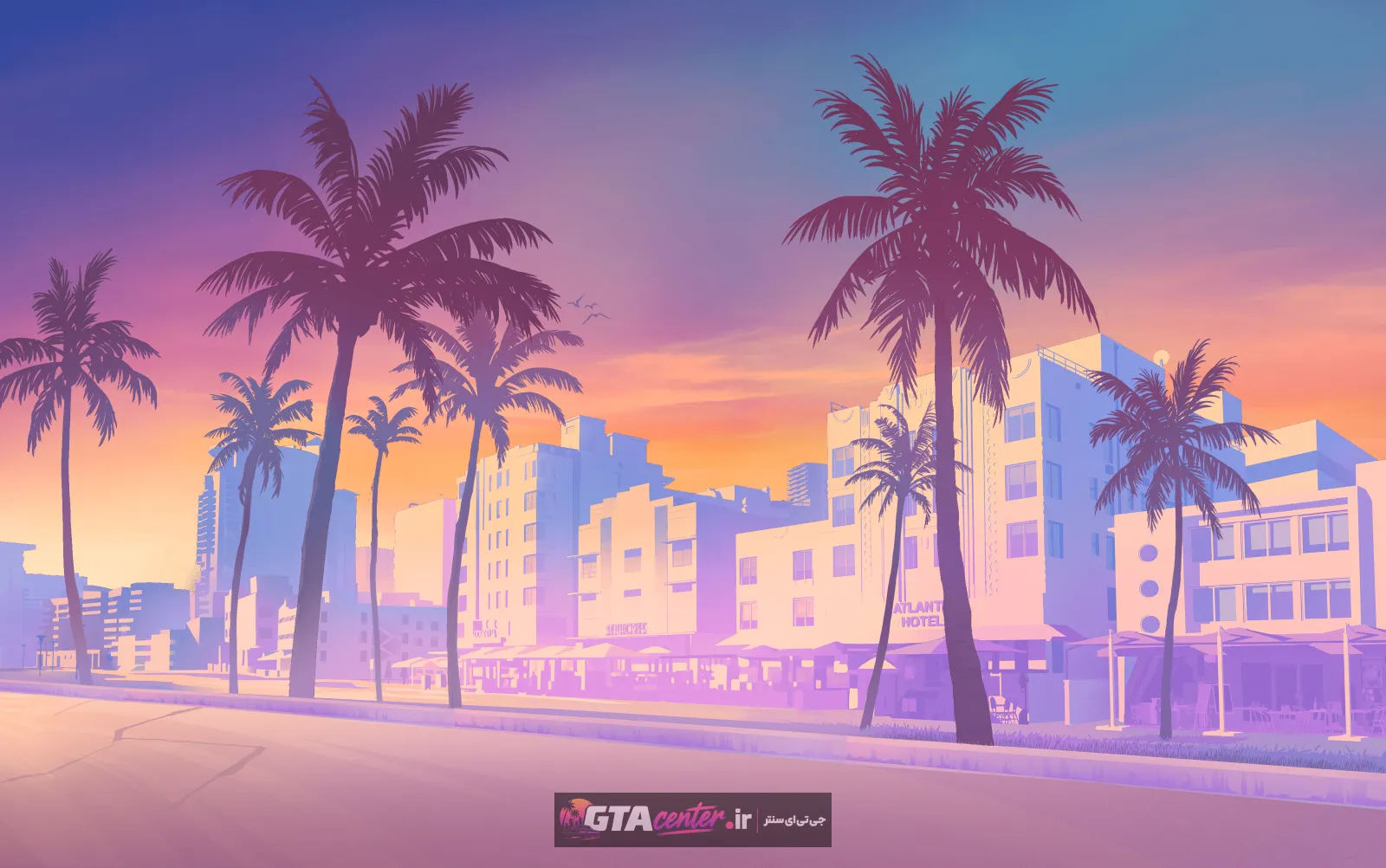 پس زمینه ساحل GTA - والپیپر کامپیوتر GTA 6